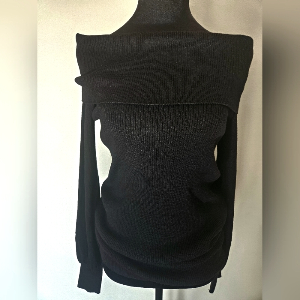 Worthington Off Shoulder Sweater Black